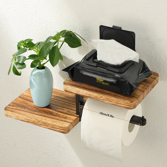 TissueLedge | Vertical Wooden Napkin Holder - Space-Saving Organizer for Kitchen and Bathroom