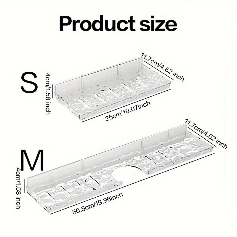LuxeNook | Wall-Mounted Bathroom Sink Shelf with Hollow Drainage - Plastic Organizer for Bathroom Storage