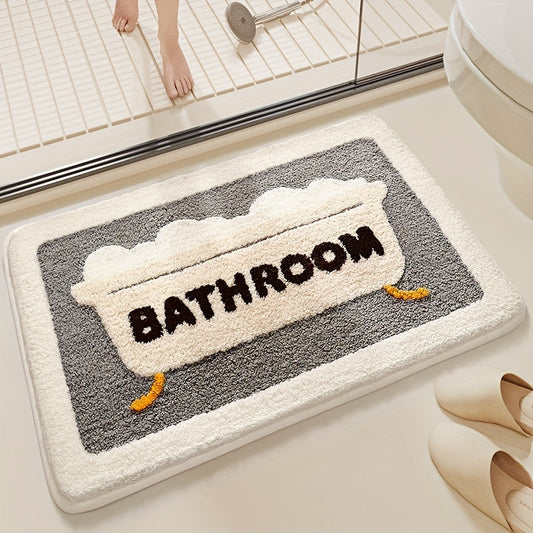 DryStep | Ultra-Absorbent Non-Slip Bath Mat - Fast-Drying Mat for Safe and Comfortable Bathroom Use