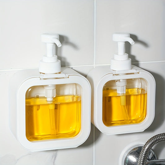 Dispenza | Transparent Wall-Mounted Dispenser Bottle for Kitchen & Bathroom - No Drilling Required