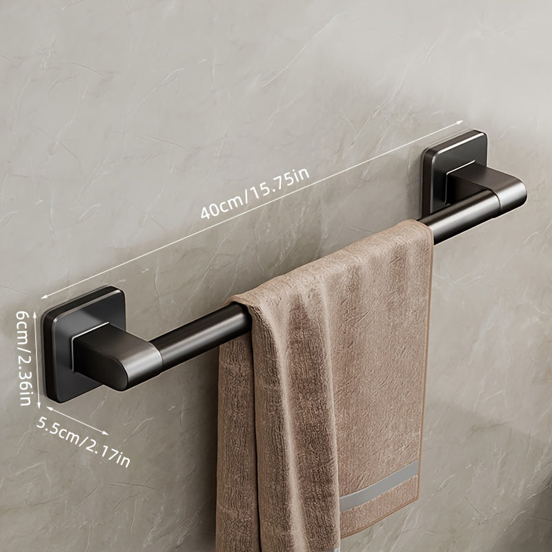 GripBar | Wall-Mounted Towel Rack - No-Drill Aluminium and Plastic Design for Easy Installation
