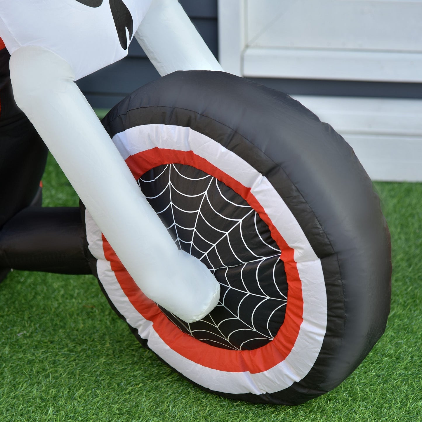 Spooky LED Inflatable Halloween Motorcycle Rider Decoration (180×55×120 cm)