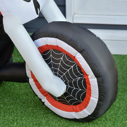 Spooky LED Inflatable Halloween Motorcycle Rider Decoration (180×55×120 cm)