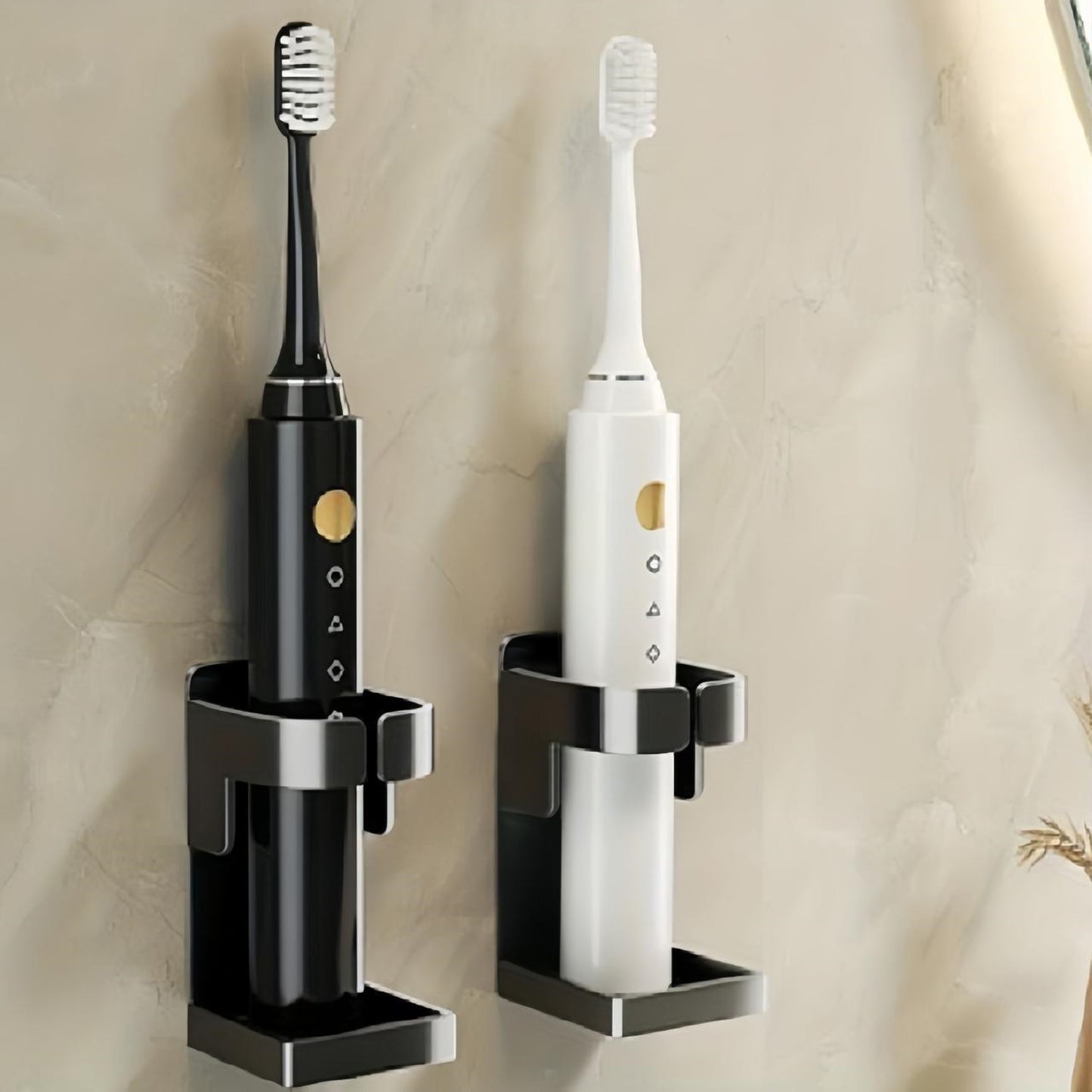 GripRack | Wall-Mounted Electric Toothbrush Holder - Bathroom Organizer for Toothbrush Storage