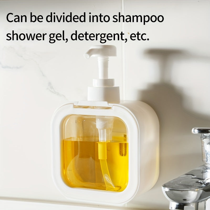 Dispenza | Transparent Wall-Mounted Dispenser Bottle for Kitchen & Bathroom - No Drilling Required