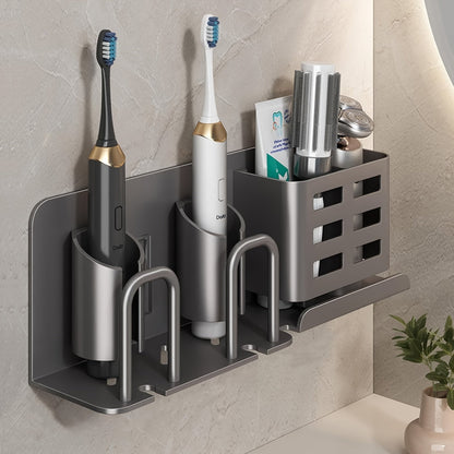 BristleHub | Wall-Mounted Electric Toothbrush Organizer with Drainage Holes for Bathroom