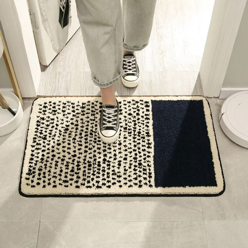 AbstractStep | Handmade Scandinavian Abstract Non-Slip Bath Mat - Chic Bathroom Rug
