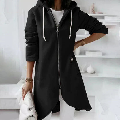 WW | Hooded Zip-Up Long Jacket