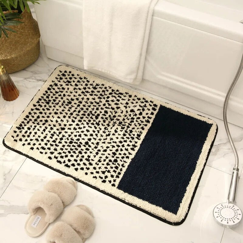 AbstractStep | Handmade Scandinavian Abstract Non-Slip Bath Mat - Chic Bathroom Rug