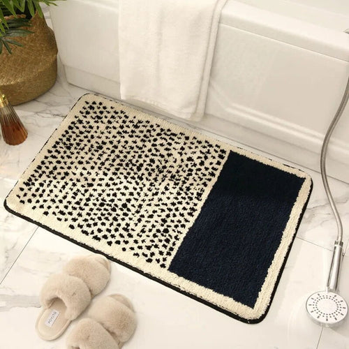 AbstractStep | Handmade Scandinavian Abstract Non-Slip Bath Mat - Chic Bathroom Rug