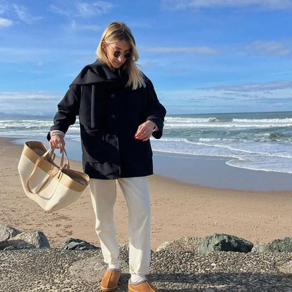 Elara Luxurious Oversized Wool Coat - Ultimate Comfort