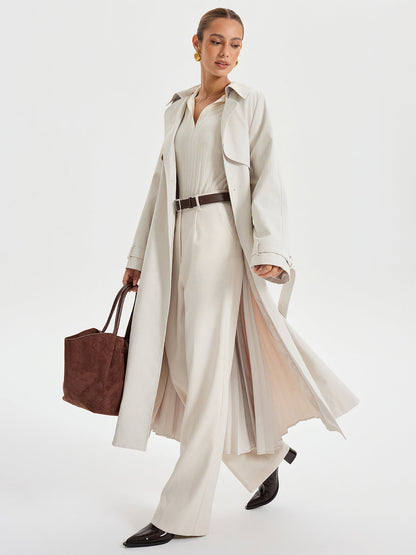 Lyanna | Double-Breasted Trench Coat with Belt