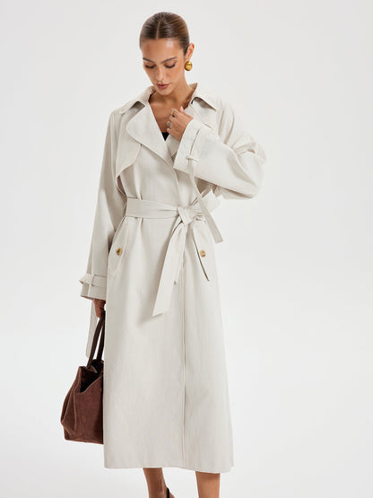 Lyanna | Double-Breasted Trench Coat with Belt