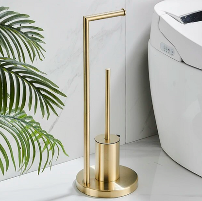 TidyTower | Stylish Toilet Paper Holder and Brush Set - Perfect for a Contemporary Bathroom!