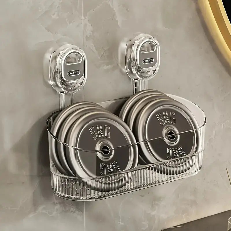 ElaraBox | High-Capacity Wall Storage Box with Suction Cup - No Drilling Required