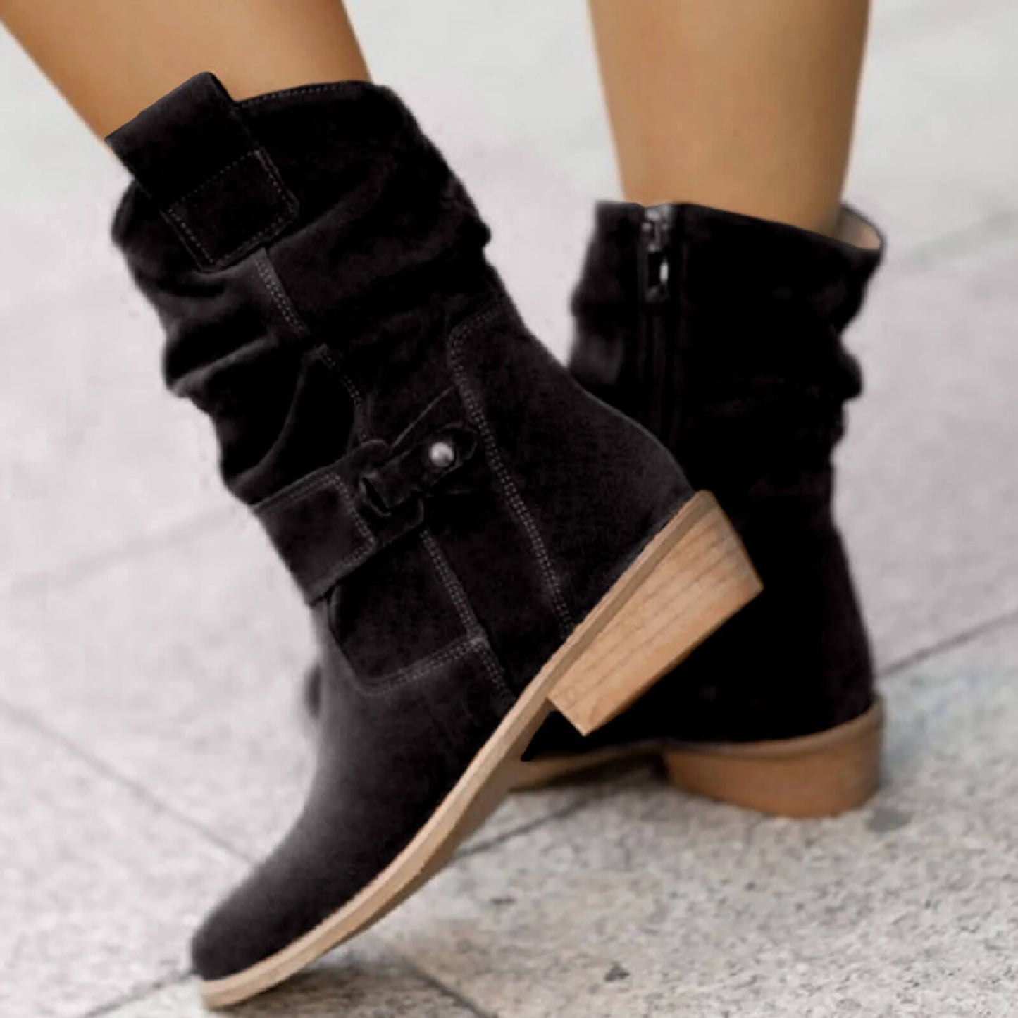 Women's Brown Suede Ankle Boots – Stylish and Comfortable Everyday Footwear
