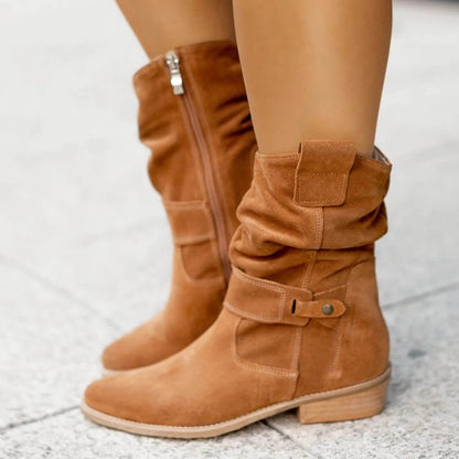 Women's Brown Suede Ankle Boots – Stylish and Comfortable Everyday Footwear