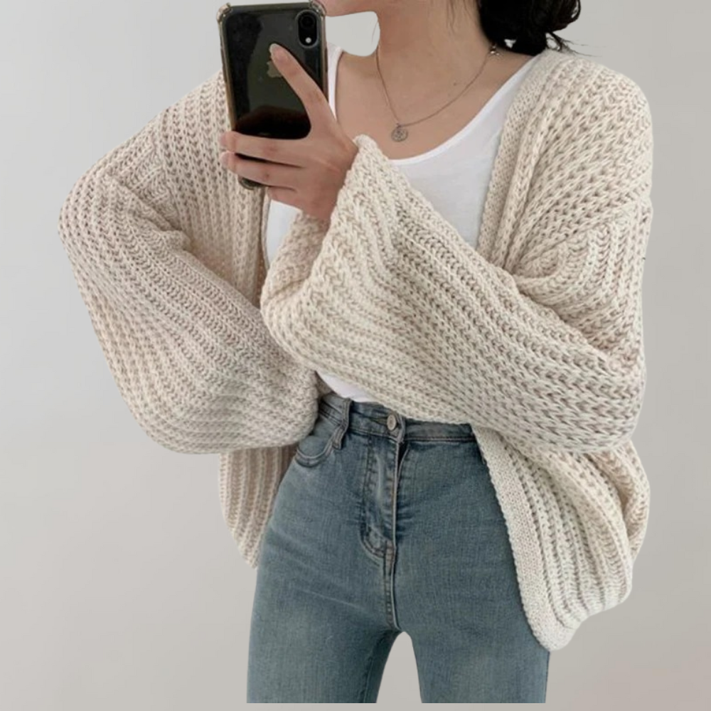 LARA PL. - Women's Long Sleeve Knit Cardigan
