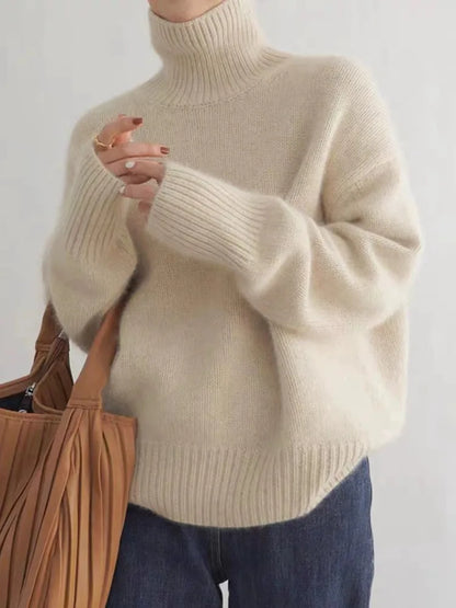 Avelien | Soft Wool Blend Cozy Turtleneck Sweater