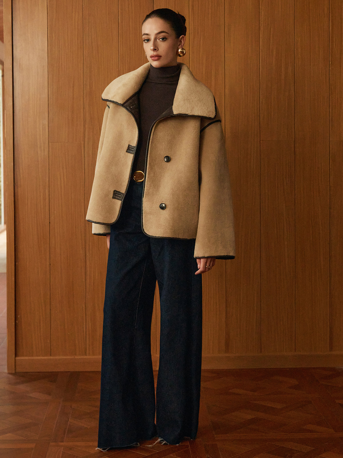 Angelica | Minky Coat with Contrast Piping