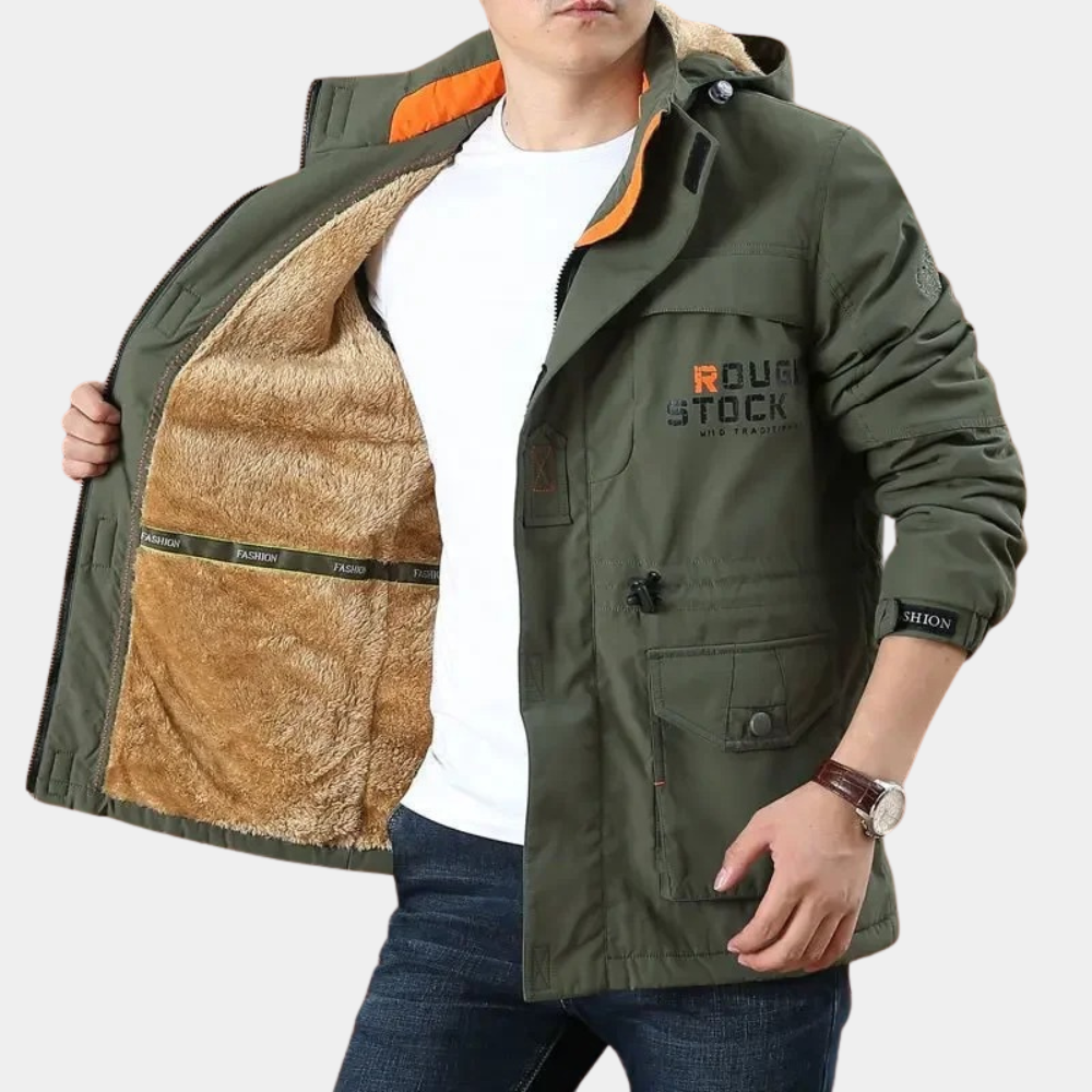 Damond - Men's Summer Cargo Jacket, Lightweight and Breathable