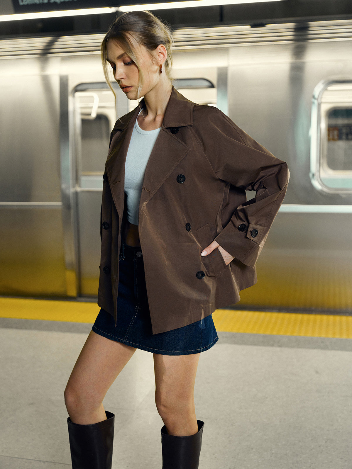 Ruth | Classic Double-Breasted Trench Coat