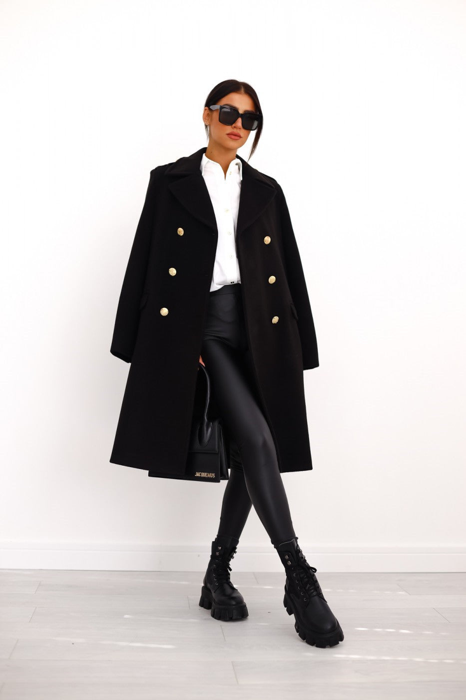Adelina | Women's Double-Breasted Wool Trench Coat for Winter Elegance