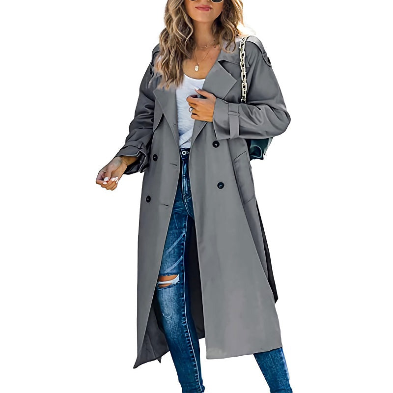 Cassandra | Stylish Women's Long Trench Coat with a Contemporary Flair