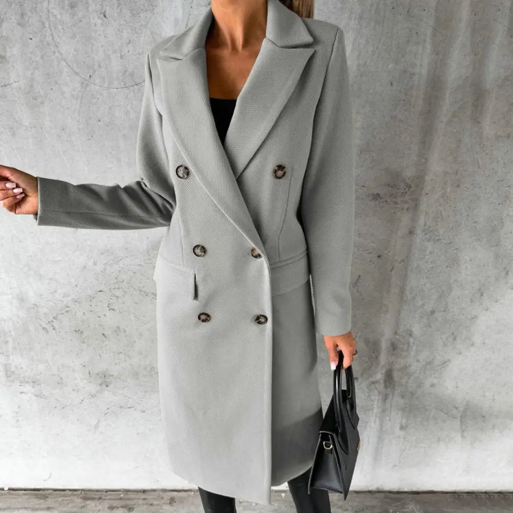 Valeria | Sophisticated Women's Long Trench Coat for Timeless Comfort