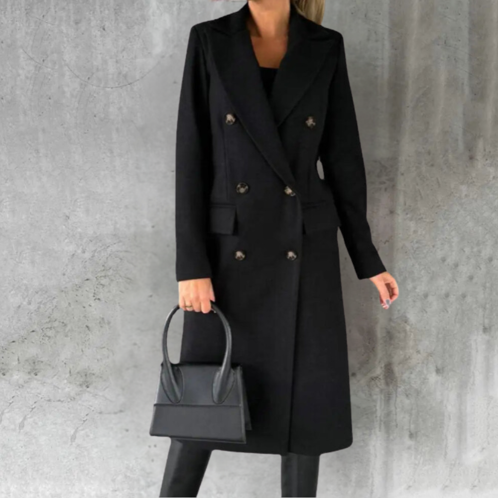 Valeria | Sophisticated Women's Long Trench Coat for Timeless Comfort