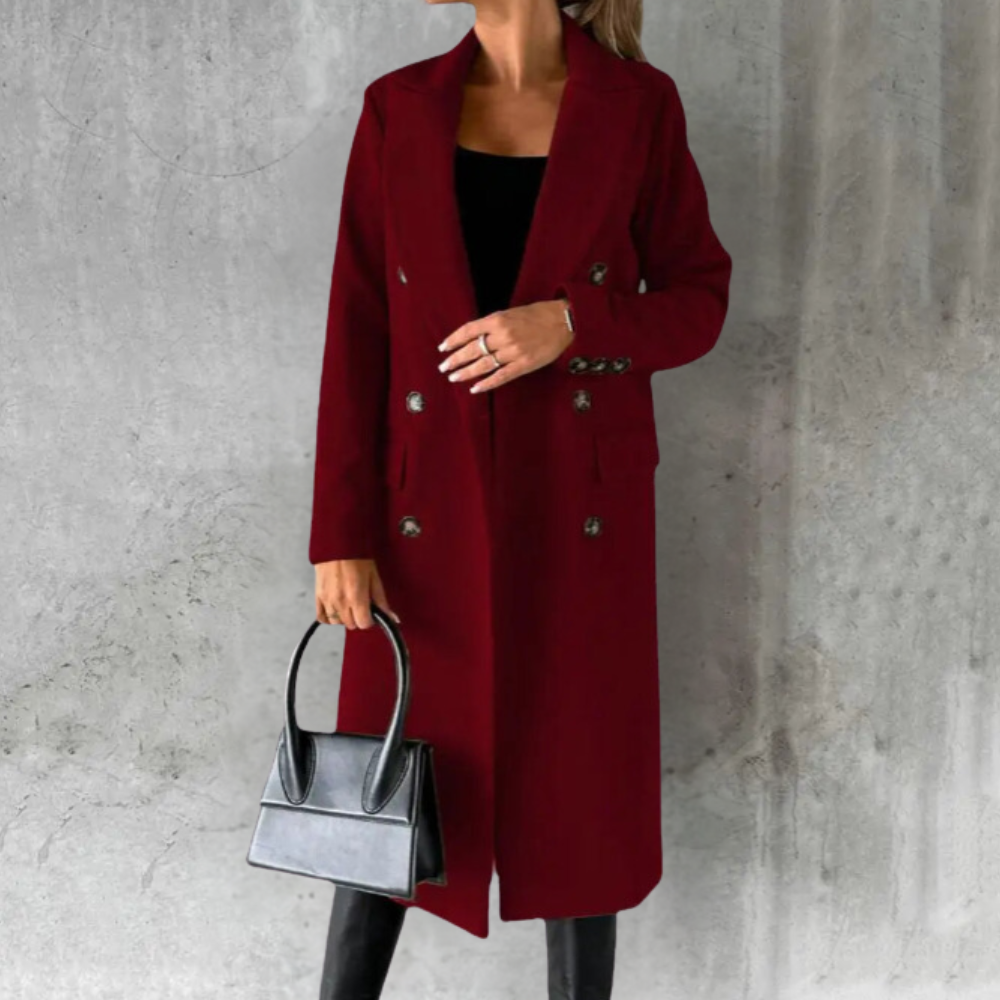 Valeria | Sophisticated Women's Long Trench Coat for Timeless Comfort