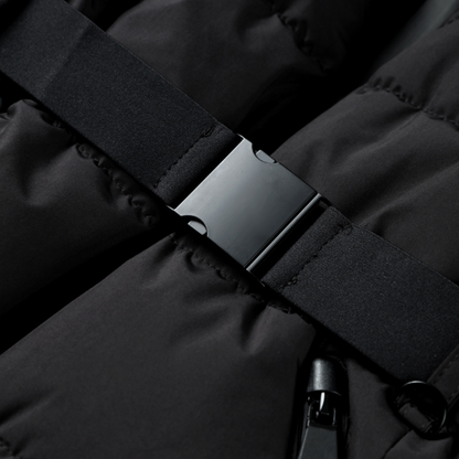 Sylvara | Women's Sleek Black Water-Resistant Winter Coat