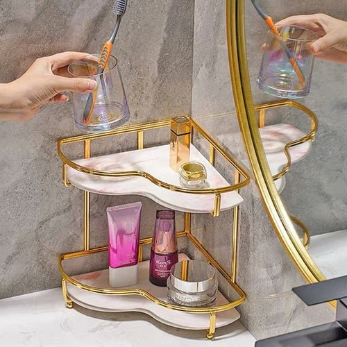 ChicNook | Stylish Corner Shelf Organizer for Compact Spaces, Bathrooms, and Vanities