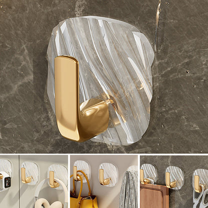 HookElegance | Clear Acrylic No-Drill Wall Hook - Strong Self-Adhesive, Reusable & Waterproof for Bathroom Use
