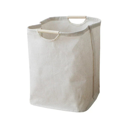 LinenBin | Japanese-Style Cotton-Linen Laundry Basket - Foldable and Durable Storage Solution for Clothes and Linens