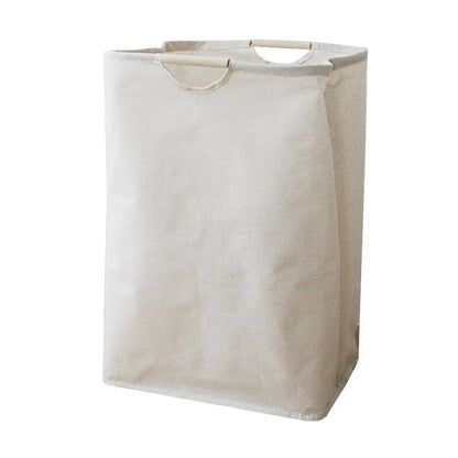 LinenBin | Japanese-Style Cotton-Linen Laundry Basket - Foldable and Durable Storage Solution for Clothes and Linens