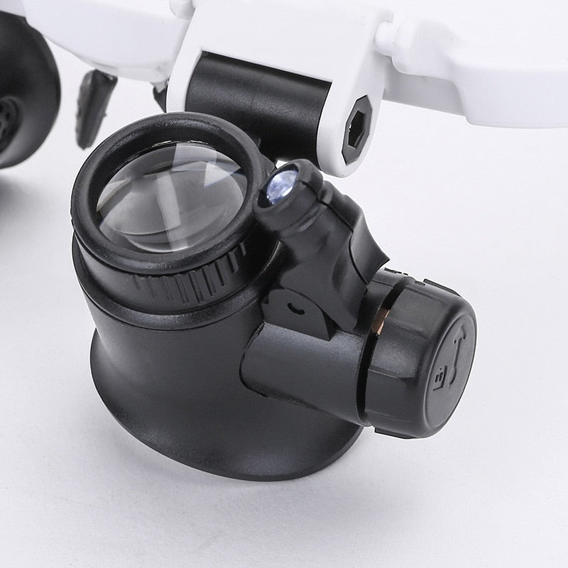 Lighted Adjustable Magnifying Glasses for Precision Work