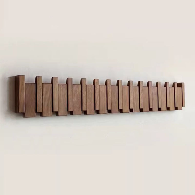 Collapsible Wooden Hanger with Handy Hooks