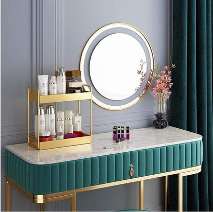 EleganceTray | Premium Gold Metal Storage Tray - Sleek Vanity & Bathroom Organizer