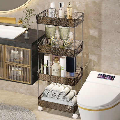 GlideRack | Mobile Bathroom Storage Organizer - The Ultimate Solution for Toiletries