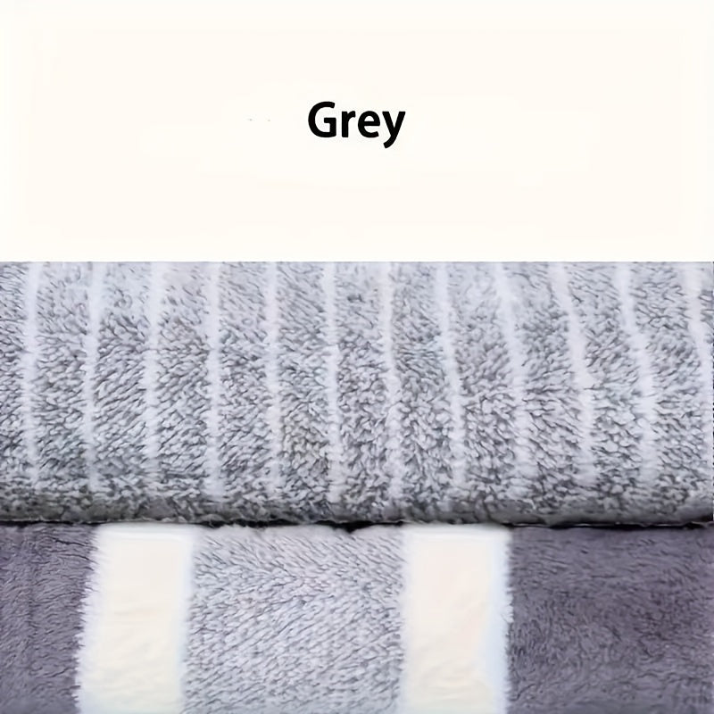 AquaPlush 8-Piece Coral Fleece Bath Towel Set - Ultra Absorbent & Quick-Drying