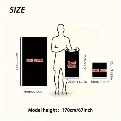 AquaPlush 8-Piece Coral Fleece Bath Towel Set - Ultra Absorbent & Quick-Drying