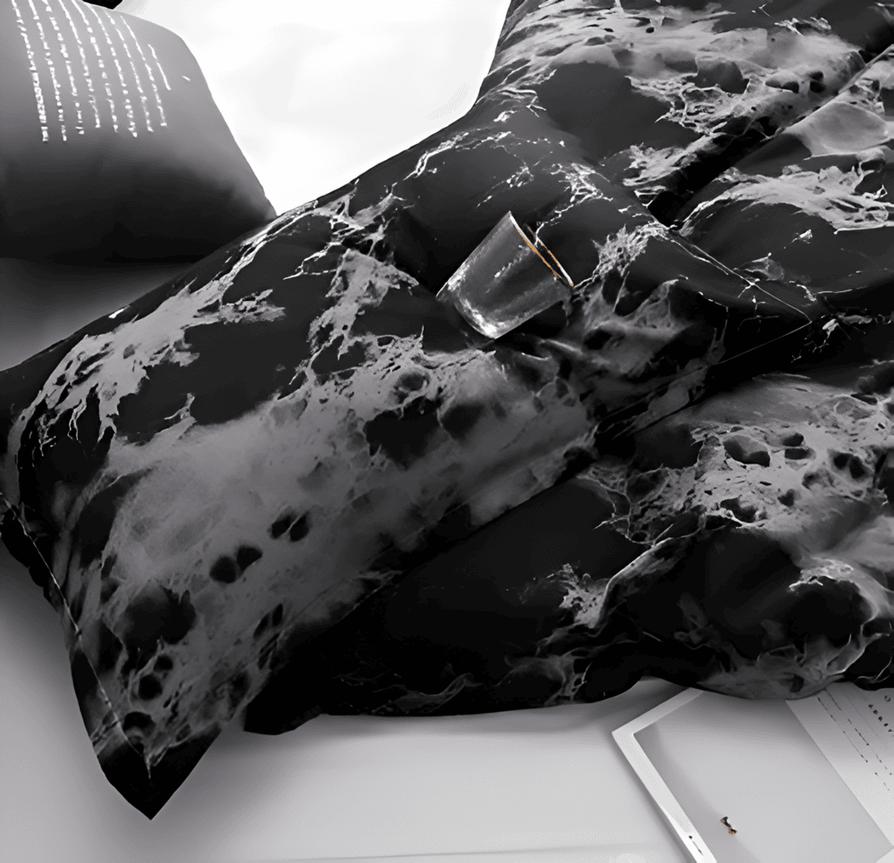 Velitra - Elegant 3-Piece Marble Print Bedding Set