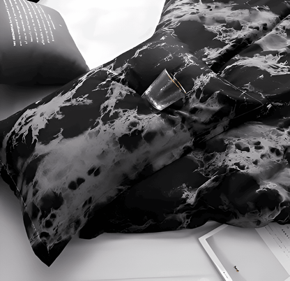 Velitra - Elegant 3-Piece Marble Print Bedding Set
