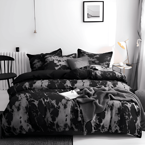 Velitra - Elegant 3-Piece Marble Print Bedding Set