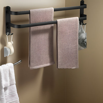 HangEase | 3-Tier Wall-Mounted Towel Organizer - Space-Saving Aluminium Bathroom Storage