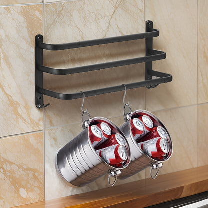 HangEase | 3-Tier Wall-Mounted Towel Organizer - Space-Saving Aluminium Bathroom Storage
