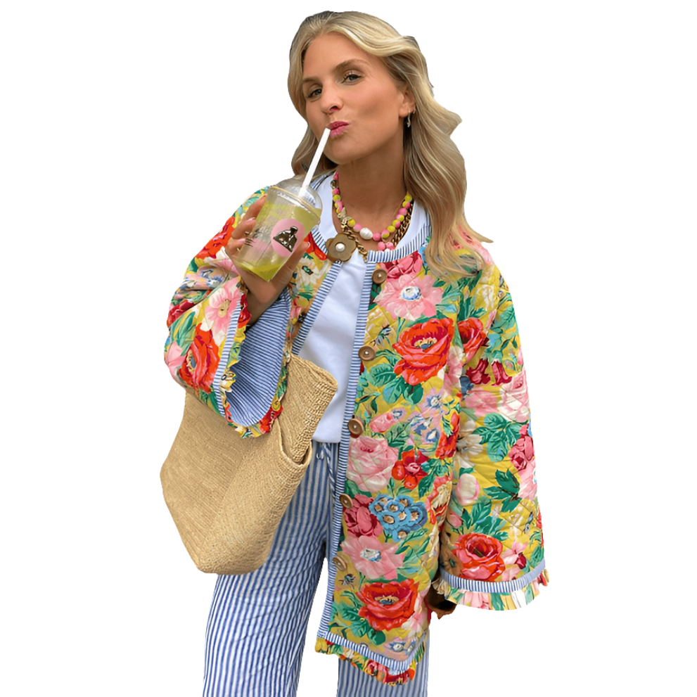 Floral Print Women's Jacket | Chic and Comfortable Style