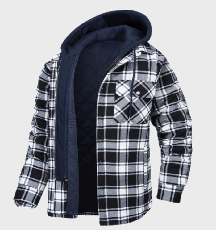 STENLEY - Men's Heavy Check Print Winter Jacket