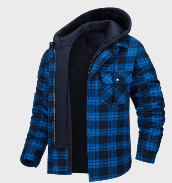 STENLEY - Men's Heavy Check Print Winter Jacket